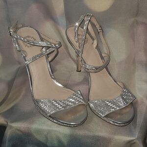 I. Miller Classic and Timeless,Shimmery Stiletto Cross-Strap Heels Size 10